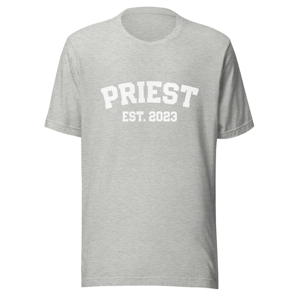 Priest Est 2023 T-Shirt, Ordination Gift, Catholic Priest Gift, Clergy Anniversary Gift, New Catholic Priest Birthday, Catholic Christmas