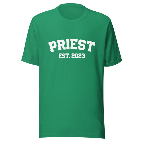 Priest Est 2023 T-Shirt, Ordination Gift, Catholic Priest Gift, Clergy Anniversary Gift, New Catholic Priest Birthday, Catholic Christmas