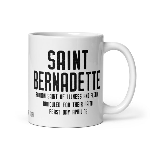 St. Bernadette Mug, French Catholic Saint, Patron Saint of Illness and People Ridiculed for their Faith, Catholic Gift, Nun and Priest Mug