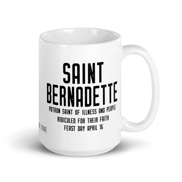 St. Bernadette Mug, French Catholic Saint, Patron Saint of Illness and People Ridiculed for their Faith, Catholic Gift, Nun and Priest Mug