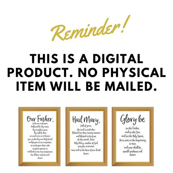 Reminder This is a Digital Product | www.catholicartstore.com