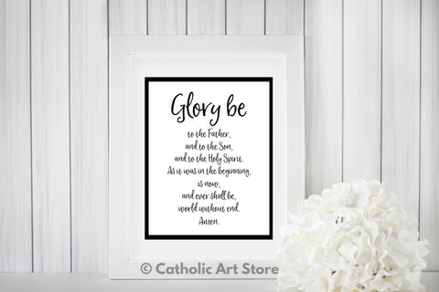 Glory Be Prayer - Catholic Wall Art - Religious Home Decor