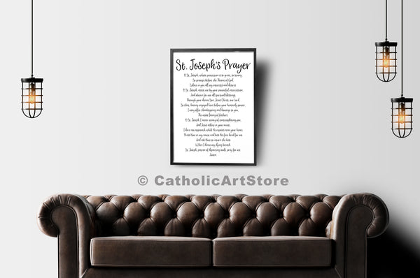 St. Joseph's Prayer | www.catholicartstore.com