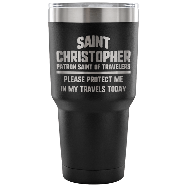 Saint Christopher Travel Tumbler - Patron Saint of Travelers - 30oz Travel Mug