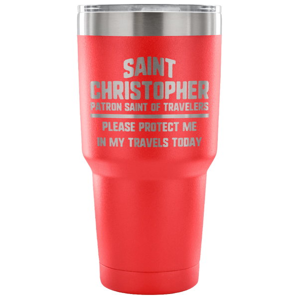 Saint Christopher Travel Tumbler - Patron Saint of Travelers - 30oz Travel Mug