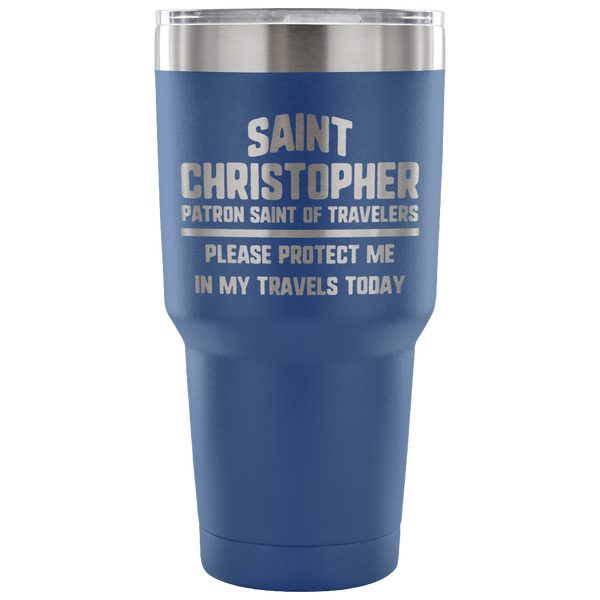 Saint Christopher Travel Tumbler - Patron Saint of Travelers - 30oz Travel Mug