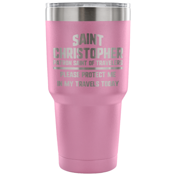 Saint Christopher Travel Tumbler - Patron Saint of Travelers - 30oz Travel Mug