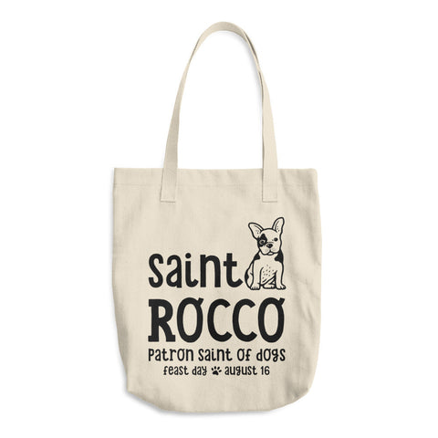 St. Rocco Tote Bag - Patron Saint of Dogs - Dog Park Tote Bag