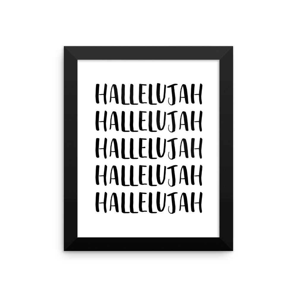 Hallelujah Framed Print - Catholic Hymn Art - Catholic Choir Gift