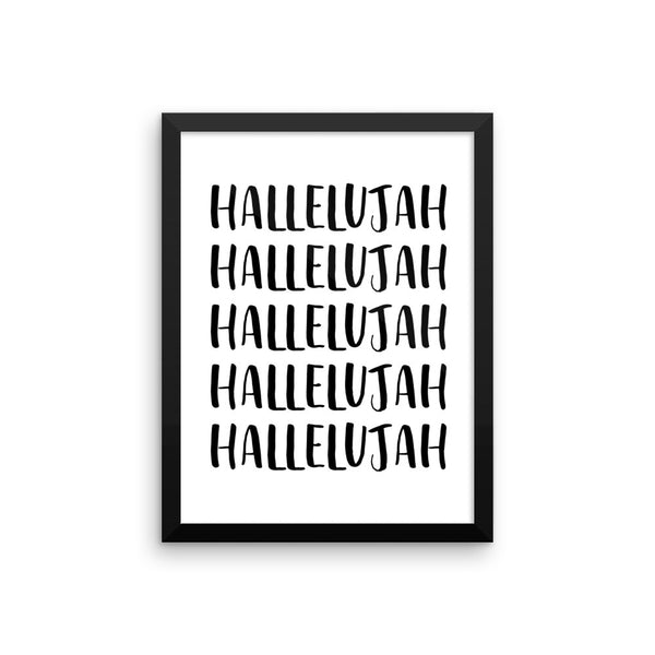 Hallelujah Framed Print - Catholic Hymn Art - Catholic Choir Gift