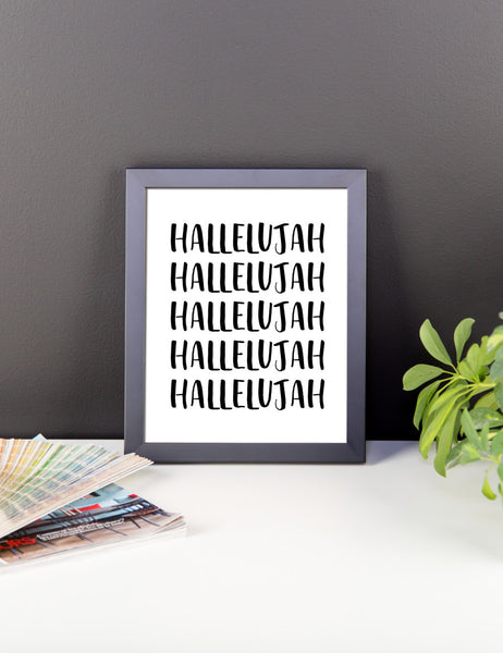 Hallelujah Framed Print - Catholic Hymn Art - Catholic Choir Gift