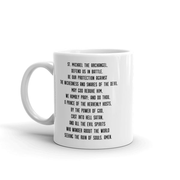 St. Michael the Archangel Protection Prayer Mug - Angel Gift for Catholic Priest, Nun, Friend
