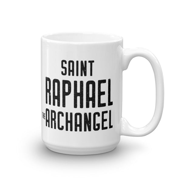 Saint Raphael the Archangel Prayer Mug - Gift for Catholic Single Man or Woman - Prayer for Happy Meetings