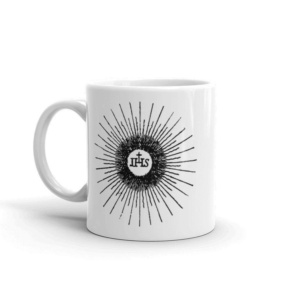 IHS Mug - Jesus Christ Monogram - Vintage Catholic Image