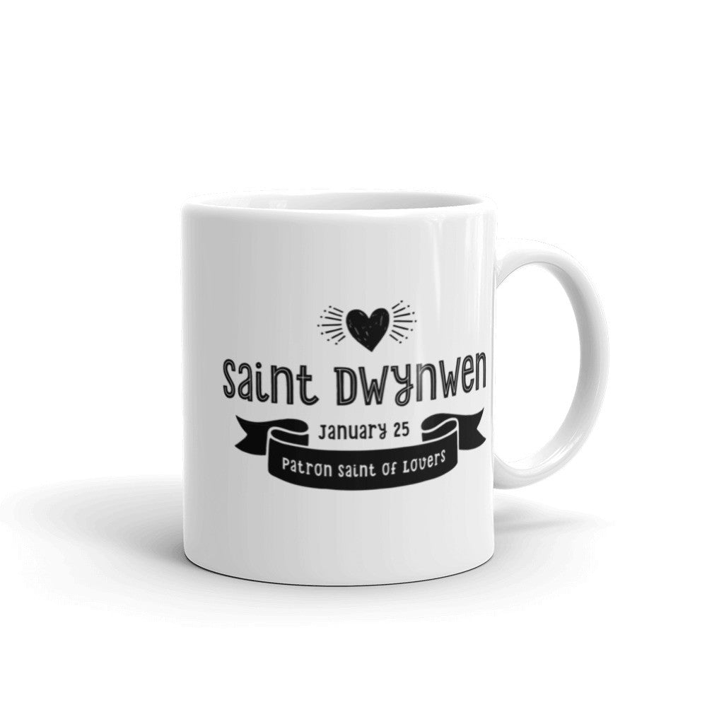 Saint Dwynwen Novena Prayer Mug - Patron Saint for Lovers - Help for Broken Hearts
