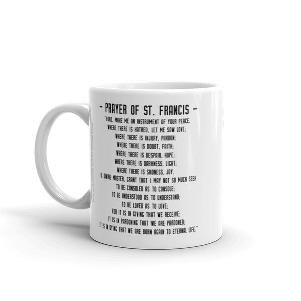 Saint Francis of Assisi Prayer Mug - Make Me an Instrument of Your Peace