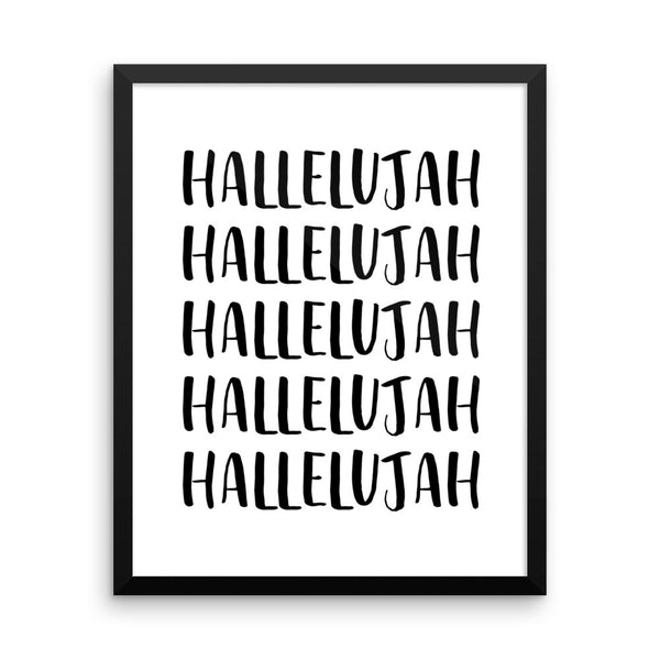 Hallelujah Framed Print - Catholic Hymn Art - Catholic Choir Gift
