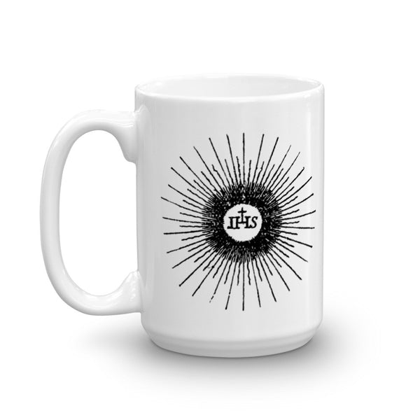 IHS Mug - Jesus Christ Monogram - Vintage Catholic Image