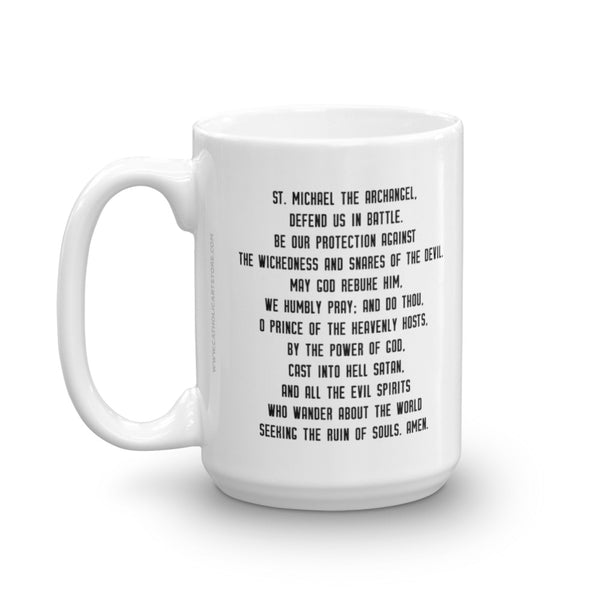 St. Michael the Archangel Protection Prayer Mug - Angel Gift for Catholic Priest, Nun, Friend