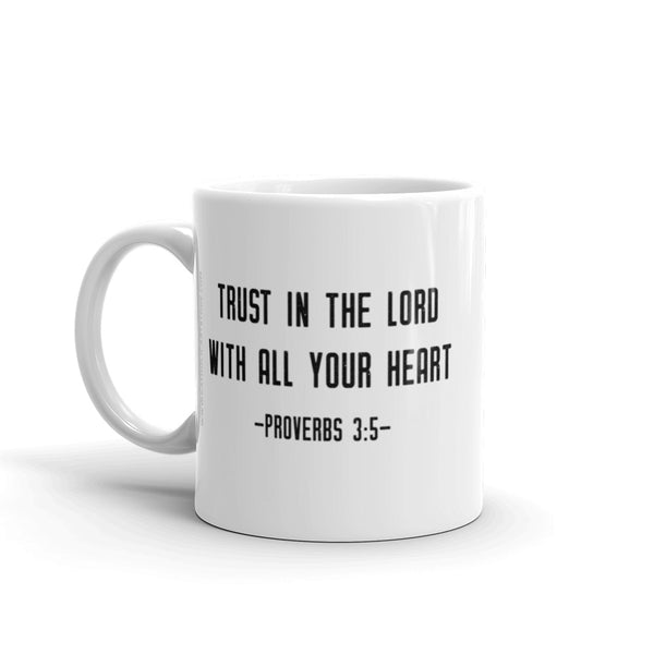 Proverbs 3:5 Bible Verse Mug - Catholic Coffee Cup - RCIA Gift Idea