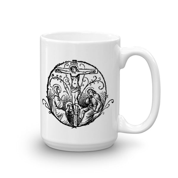 Jesus on the Cross Mug - Vintage Crucifix image
