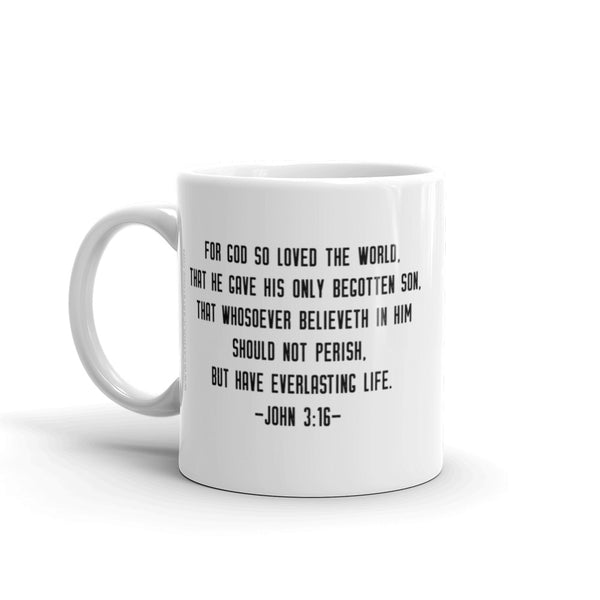 John 3:16 Coffee Mug - Bible Verse Home Decor - Catholic Graduation Gift