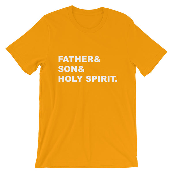 Father & Son & Holy Spirit Short-Sleeve Unisex T-Shirt - Catholic Gift - Sign of the Cross - Catholic Teacher Gift
