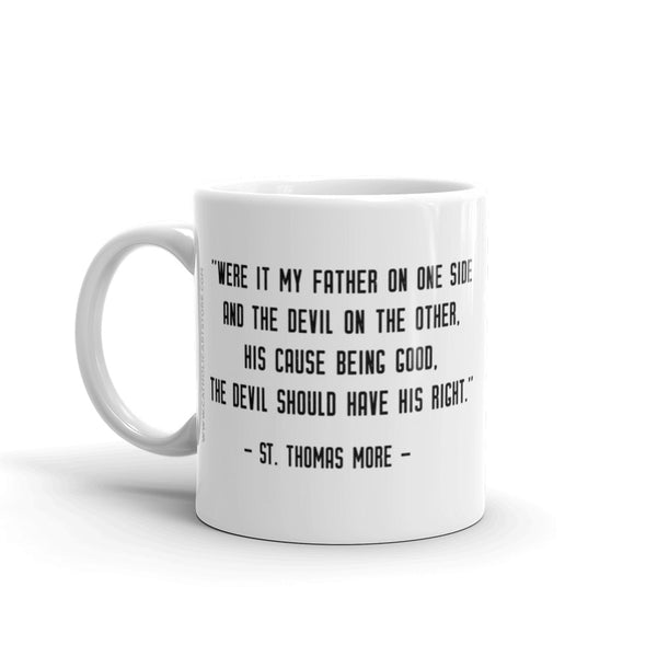 St. Thomas More Mug - Patron Saint of Lawyers - Catholic Attorney Quote