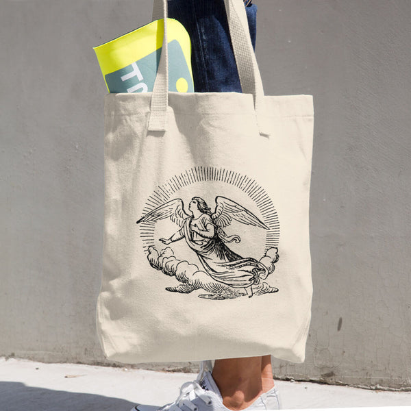Angel Tote Bag - Vintage Catholic Image - Catholic Gift Idea