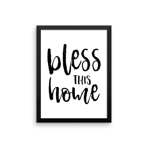 Bless this Home - Catholic Housewarming Gift - Framed Catholic Art