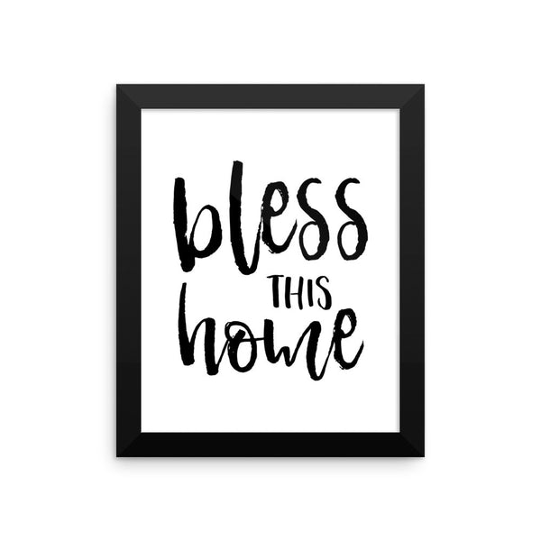Bless this Home - Catholic Housewarming Gift - Framed Catholic Art