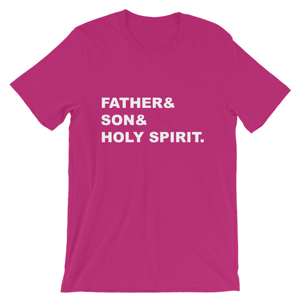 Father & Son & Holy Spirit Short-Sleeve Unisex T-Shirt - Catholic Gift - Sign of the Cross - Catholic Teacher Gift