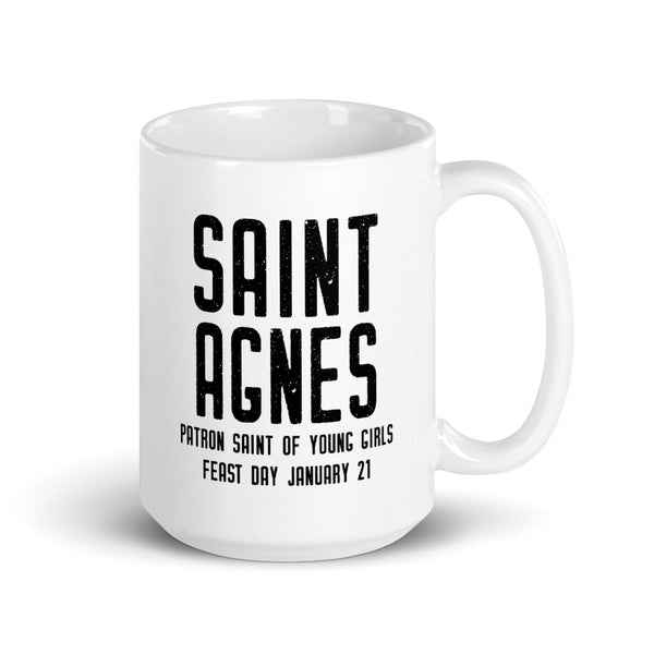 St. Agnes Quote Mug - Patron Saint of Young Girls - Catholic Saint - Woman Girl Gift - Baptism RCIA Confirmation Graduation - Gift for Nun