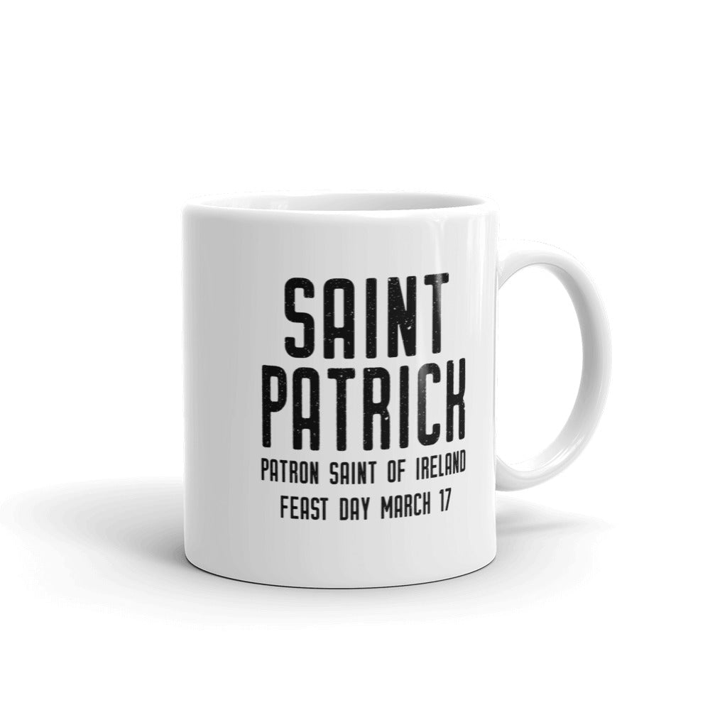 St. Patrick Pray for Us Mug - Patron Saint of Ireland - Irish Catholic Gift - Priest Brother Dad Nun Christmas RCIA Confirmation Graduation