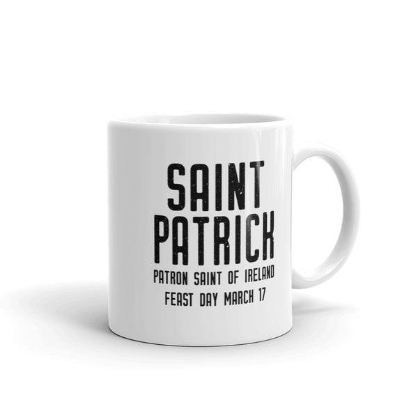 St. Patrick Pray for Us Mug - Patron Saint of Ireland - Irish Catholic Gift - Priest Brother Dad Nun Christmas RCIA Confirmation Graduation