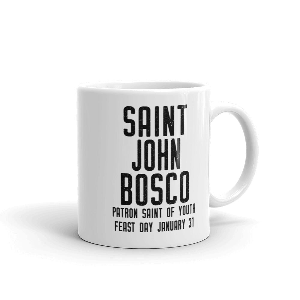 St. John Bosco Pray for Us Mug - Patron Saint of Youth – Catholic Gift for Child – Kid Children Grandchild Grandson Granddaughter Student RCIA Confirmation Graduation Baptism