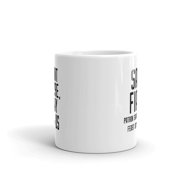 St. Fiacre Pray for Us Mug, Patron Saint of Cabdrivers, Catholic Uber Driver Gift, Lyft Driver Mug, Taxi Driver Mug, Shuttle Bus Thank You Gift, Irish Catholic Saint Mug