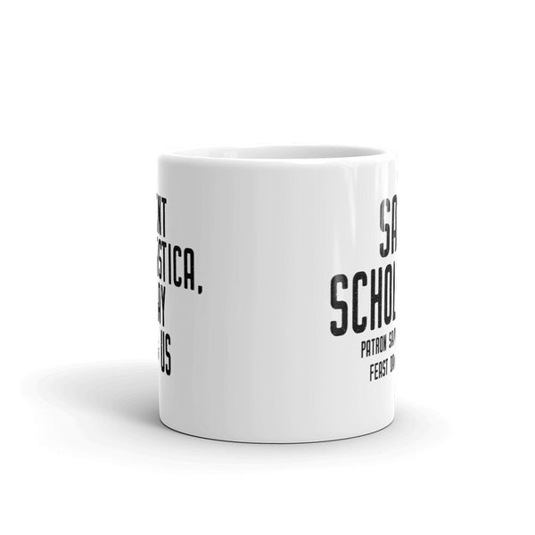 St. Scholastica Pray for Us Mug, Patron Saint of Education, Catholic Gift, Teacher Mug, Benedictine Nun Gift, Back to School Gift, Graduation Gift, Thank You Gift