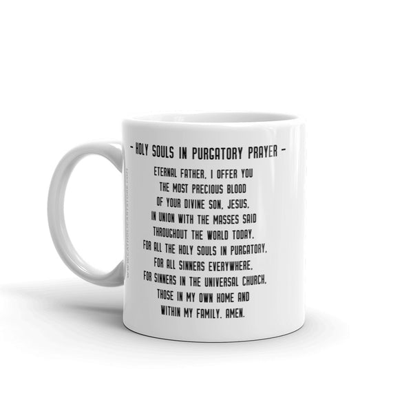 Holy Souls in Purgatory Prayer Mug, St. Gertrude the Great Mug, Benedictine Catholic Saint, Spiritual Work of Mercy Gift, Nun Gift, Priest Gift