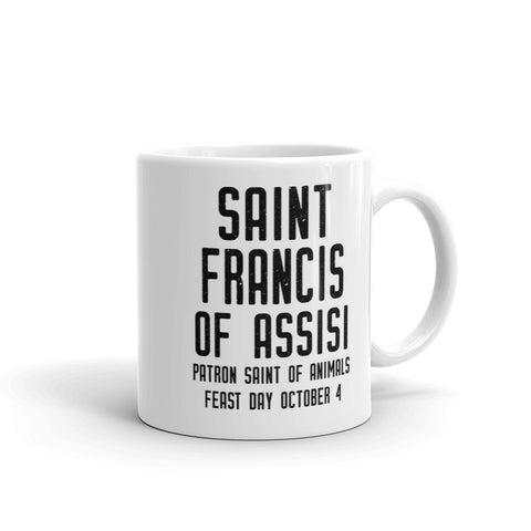 St. Francis of Assisi Mug, Patron Saint Animals, Animal Lover Gift, Veterinarian Mug, Veterinary Graduation Gift, Pet Sitter Thank You, Dog Walker Mug