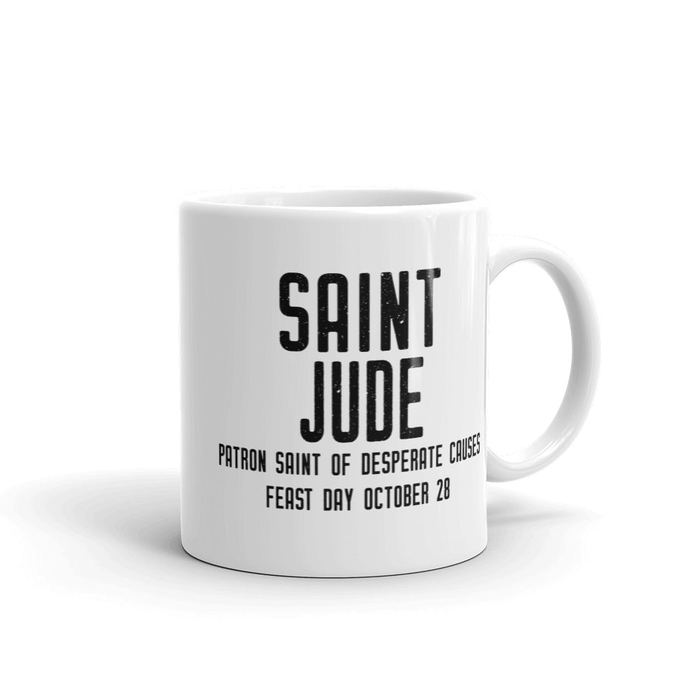 Saint Jude Pray for Us Mug, St. Jude Gift, Patron Saint Desperate Causes, Dominican Priest Nun Gift, Adult Baptism Gift, RCIA Sponsor Thank You Gift, Catholic Confirmation Gift