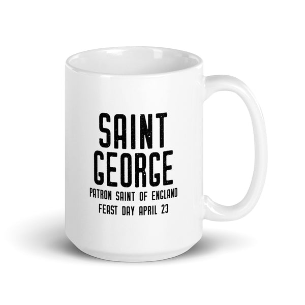 St. George Pray for Us Mug - Patron Saint of England - Catholic Gift – United Kingdom UK Britain Priest Nun RCIA Confirmation Graduation Baptism