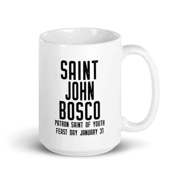 St. John Bosco Pray for Us Mug - Patron Saint of Youth – Catholic Gift for Child – Kid Children Grandchild Grandson Granddaughter Student RCIA Confirmation Graduation Baptism