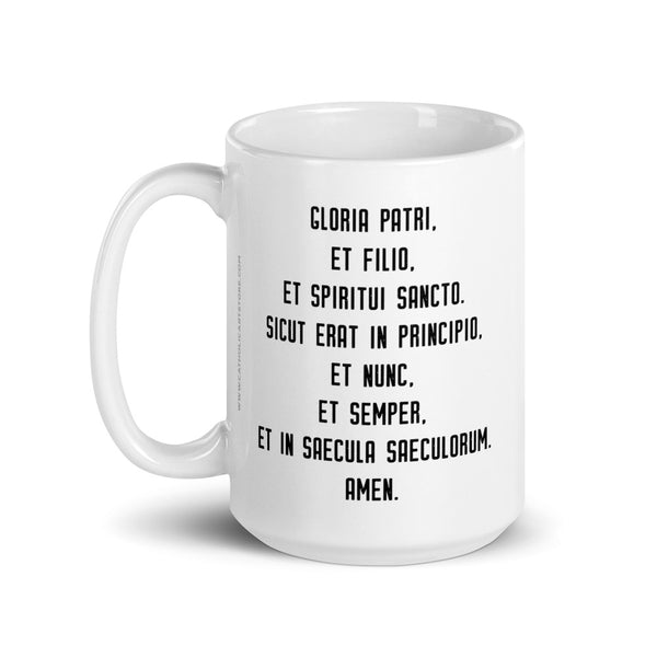 Gloria Patri Latin Prayer Mug - Catholic Coffee Cup - Priest, Nun, Deacon, & Clergy Gift Idea