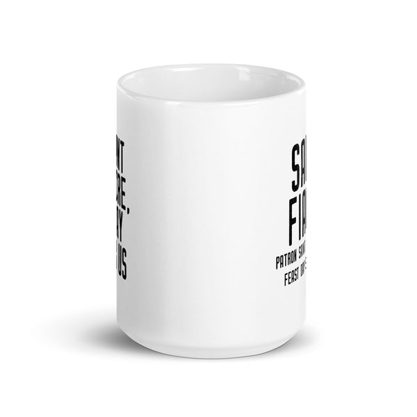 St. Fiacre Pray for Us Mug, Patron Saint of Cabdrivers, Catholic Uber Driver Gift, Lyft Driver Mug, Taxi Driver Mug, Shuttle Bus Thank You Gift, Irish Catholic Saint Mug