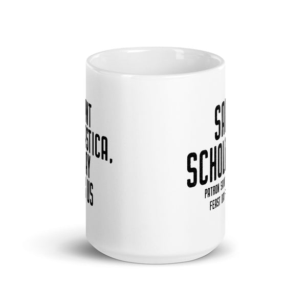 St. Scholastica Pray for Us Mug, Patron Saint of Education, Catholic Gift, Teacher Mug, Benedictine Nun Gift, Back to School Gift, Graduation Gift, Thank You Gift