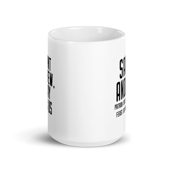 St. Andrew Pray for Us Mug, Patron Saint Scotland, Catholic Apostle Mug, Saint Andrew's Day Gift, Scottish Priest Nun Gift, RCIA Confirmation Gift