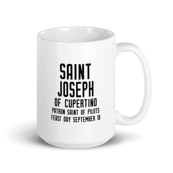 St. Joseph of Cupertino Pray for Us Mug - Patron Saint of Pilots – Catholic Aviator Gift – Flight School Graduation Gift - Astronaut Mug