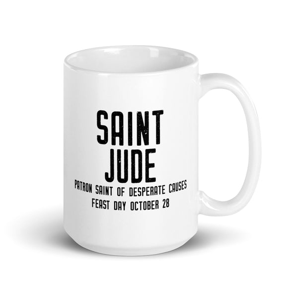 Saint Jude Pray for Us Mug, St. Jude Gift, Patron Saint Desperate Causes, Dominican Priest Nun Gift, Adult Baptism Gift, RCIA Sponsor Thank You Gift, Catholic Confirmation Gift