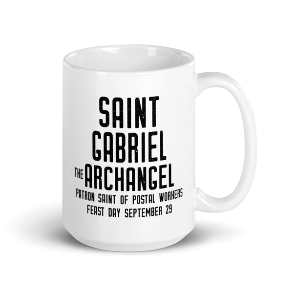St. Gabriel the Archangel Pray for Us Mug, Patron Saint of Postal Workers, Catholic Thank You Gift, Letter Carrier Gift, Delivery Driver Gift, USPS Mug, UPS Mug, FedEx Gift